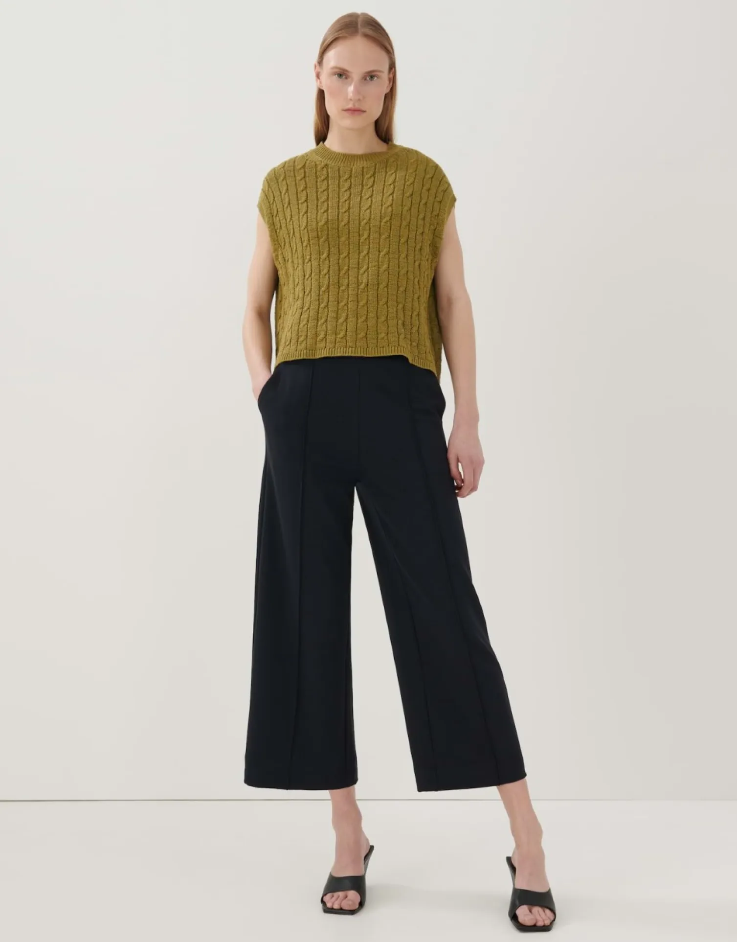someday Fashion Gebreide Items>Gebreid T-Shirt Tadriana Green Moss