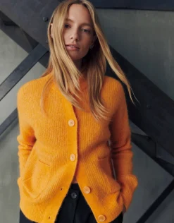 someday Fashion Gebreide Items>Gebreid Vest Tesha Crush Orange