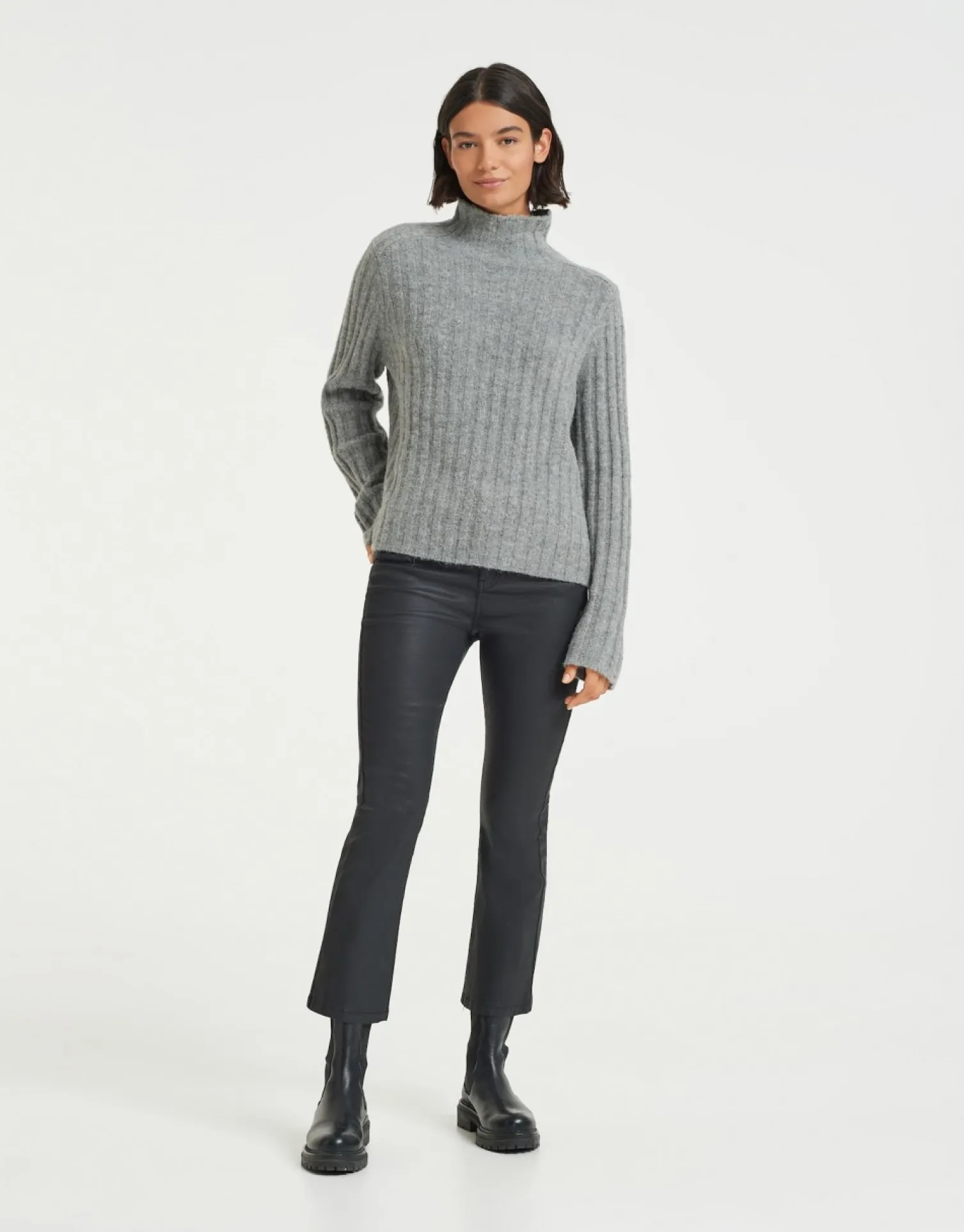 someday Fashion Gebreide Items>Gebreide Trui Palmike Hazy Fog Melange