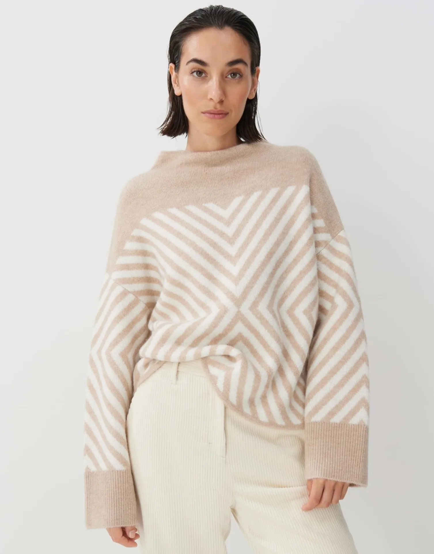 someday Fashion Gebreide Items>Gebreide Trui Traci Cashmere Cream Melange