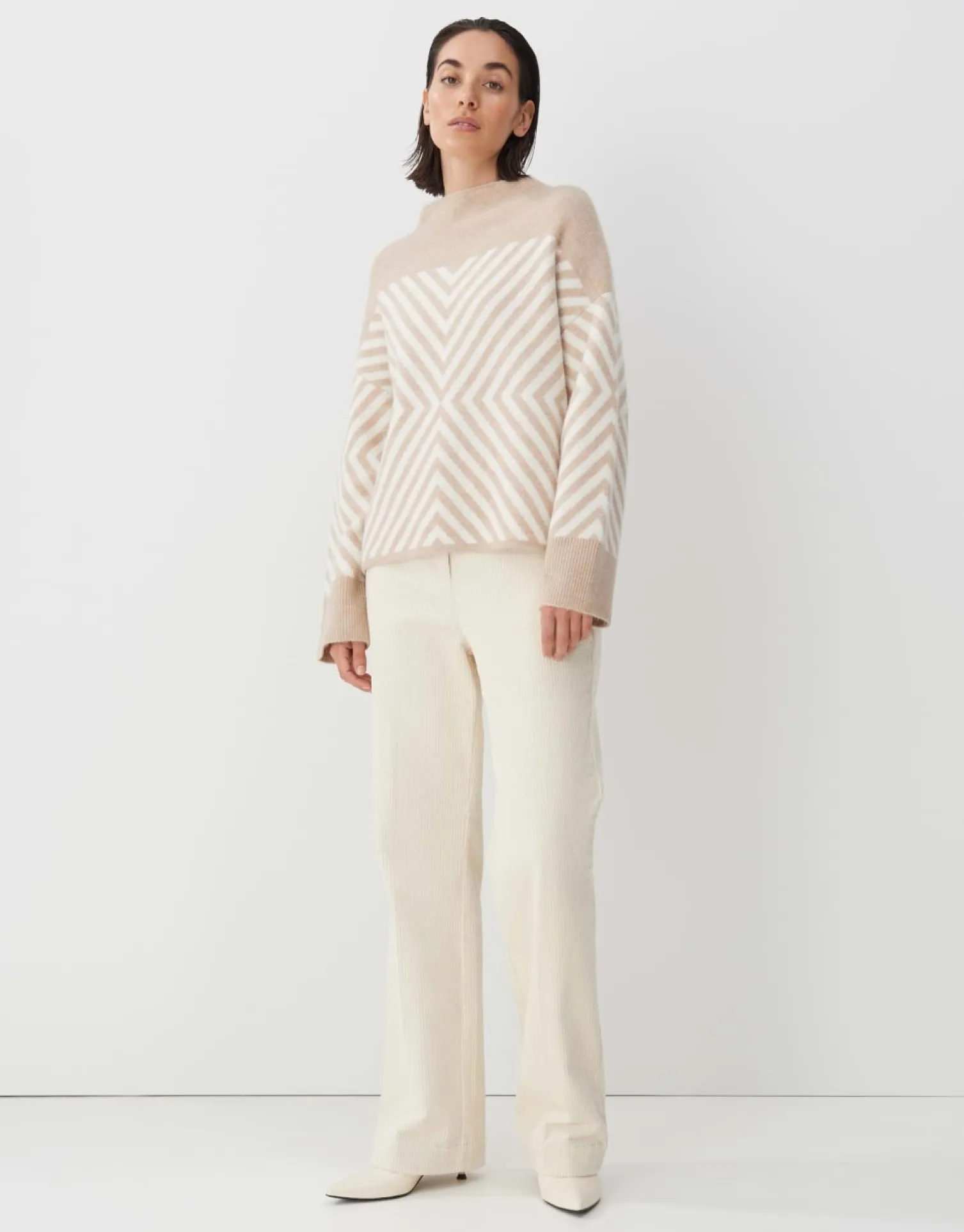 someday Fashion Gebreide Items>Gebreide Trui Traci Cashmere Cream Melange
