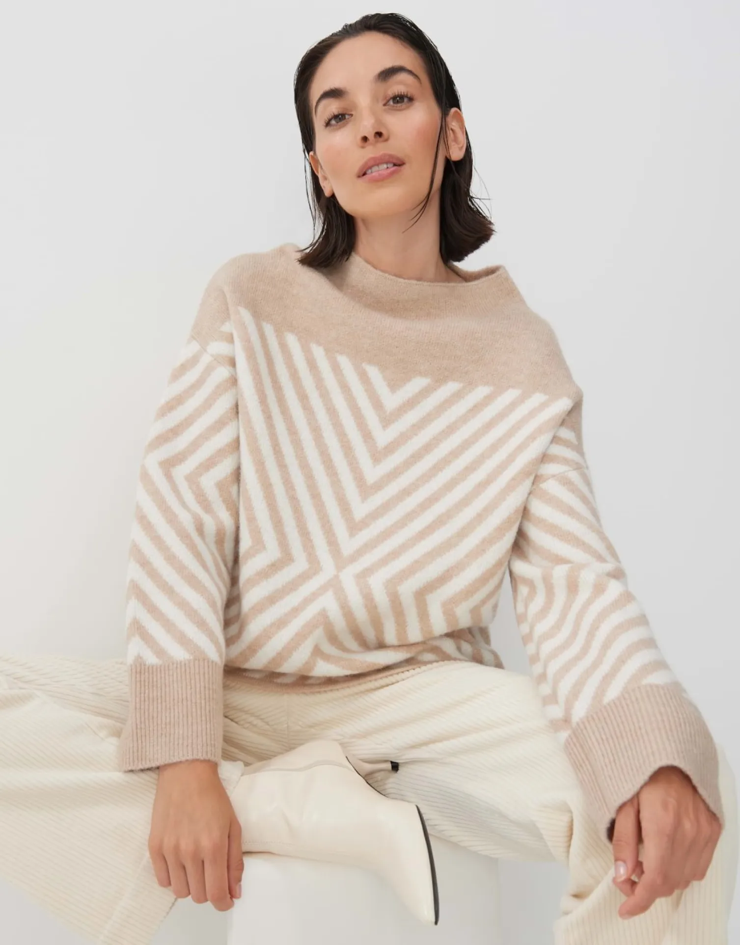 someday Fashion Gebreide Items>Gebreide Trui Traci Cashmere Cream Melange