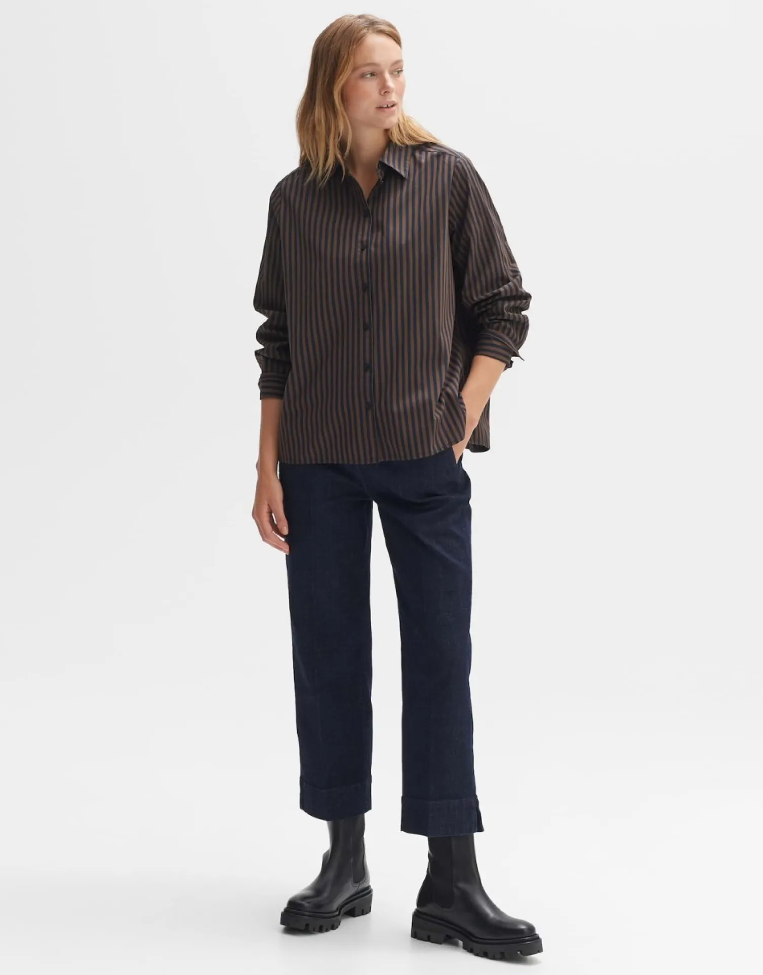someday Fashion Blouses>Gestreepte Blouse Fanida Coal Blue
