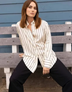 someday Fashion Blouses>Gestreepte Blouse Zisabel Bold Natural Glaze