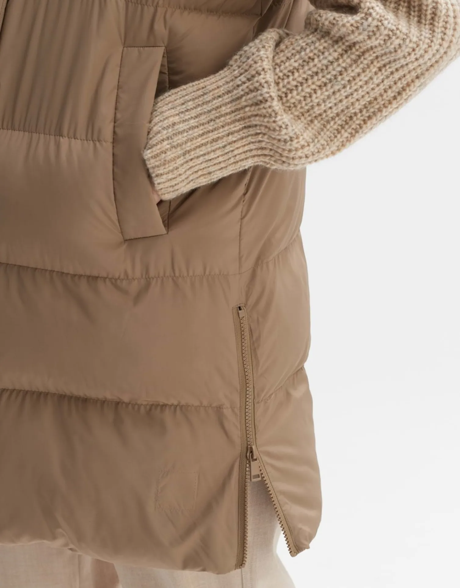 someday Fashion Blazer Vesten>Gewatteerde Bodywarmer Wafina Nutmeg