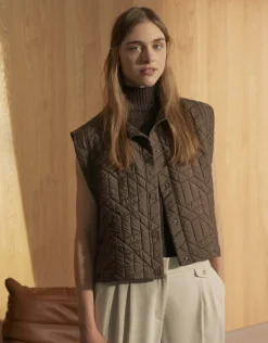 someday Fashion Blazer Vesten>Gewatteerde Bodywarmer Walito Sandalwood