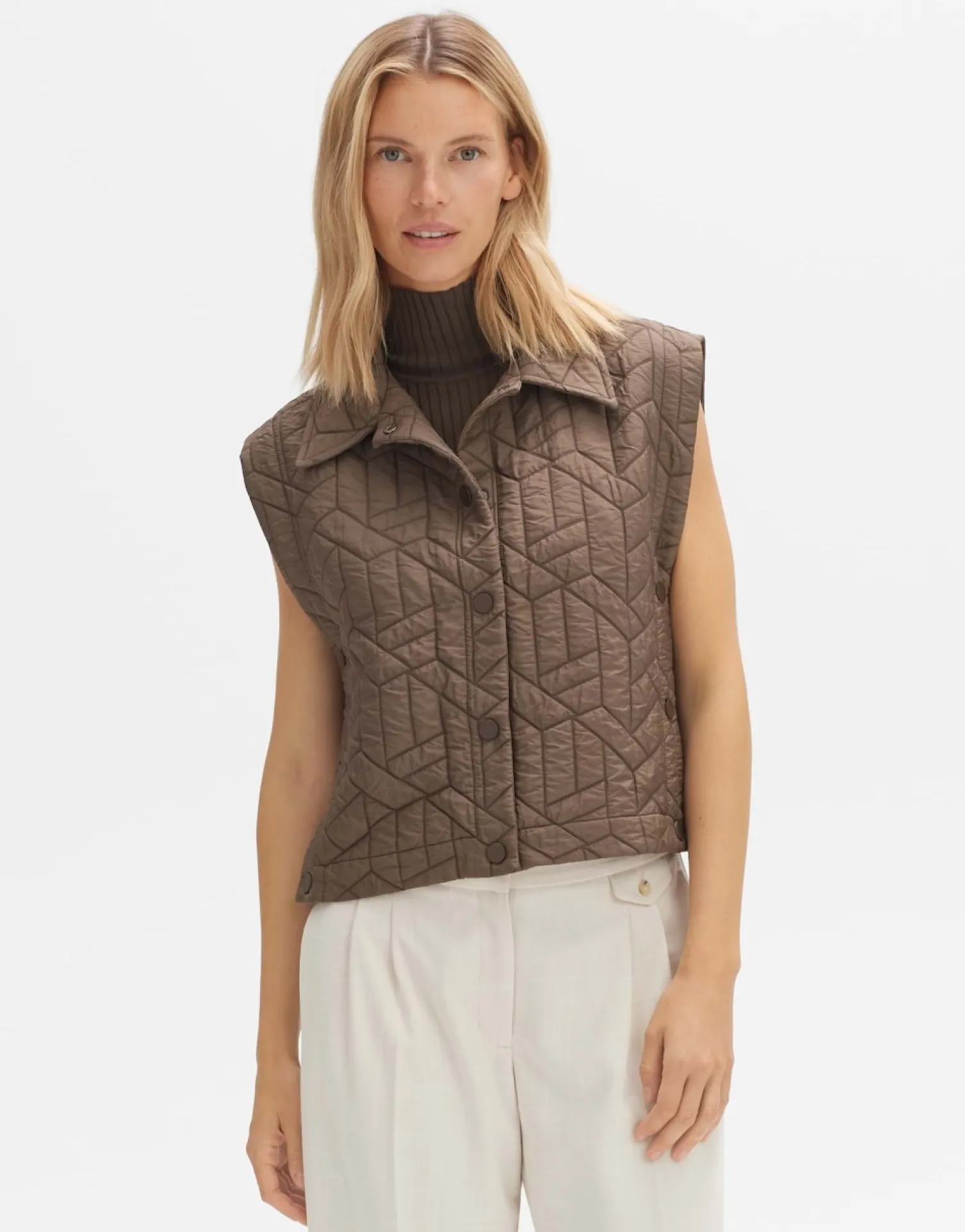 someday Fashion Blazer Vesten>Gewatteerde Bodywarmer Walito Sandalwood