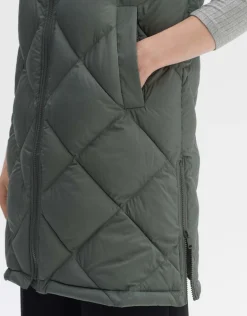 someday Fashion Blazer Vesten>Gewatteerde Bodywarmer Wafi Dark Sage