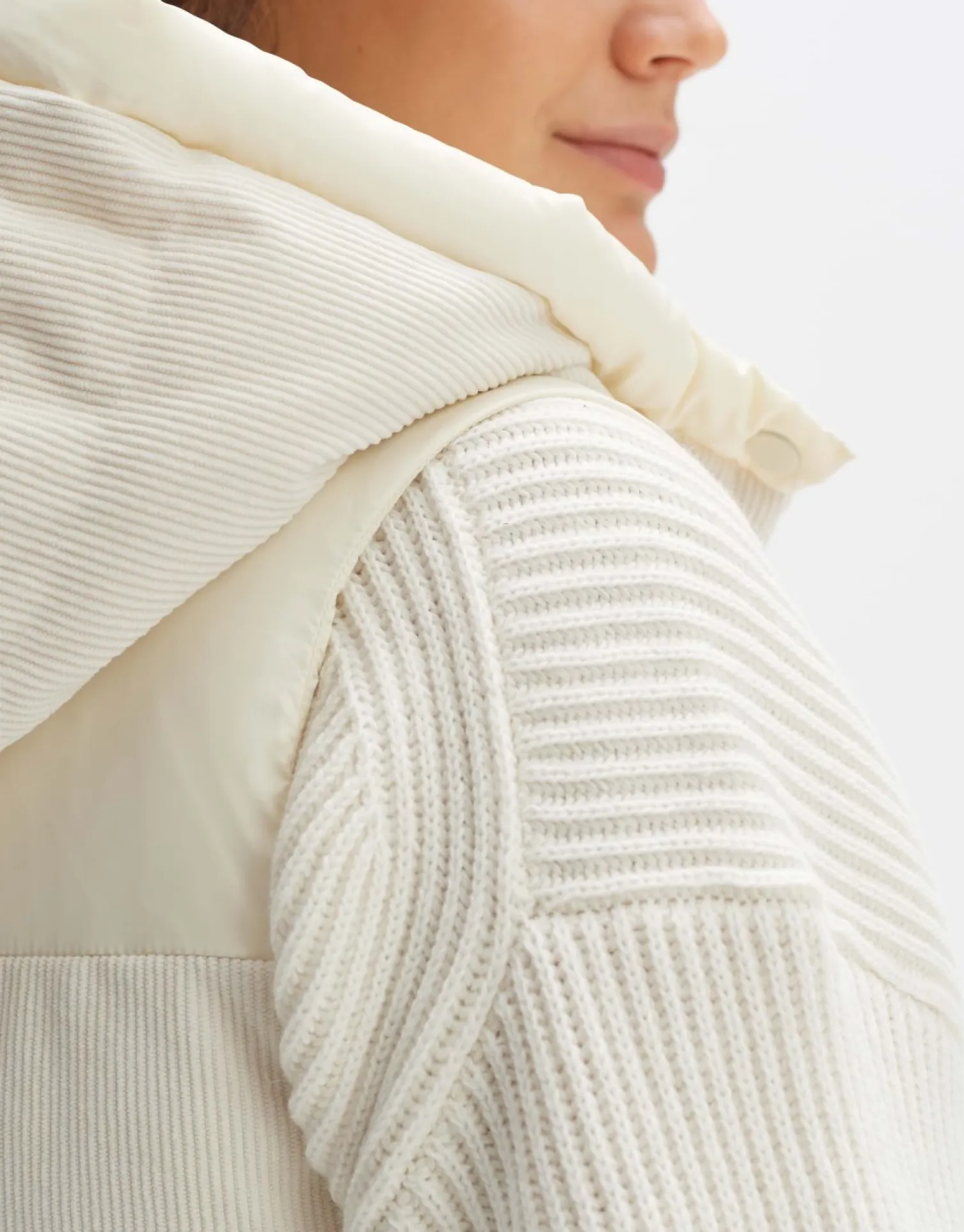 someday Fashion Blazer Vesten>Gewatteerde Bodywarmer Wolma Soft Cream