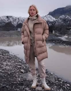 someday Fashion Outdoor>Gewatteerde Mantel Hileni Nutmeg