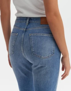 someday Fashion Jeans>Kick Flared Jeans Eboni Sky Blue Washed