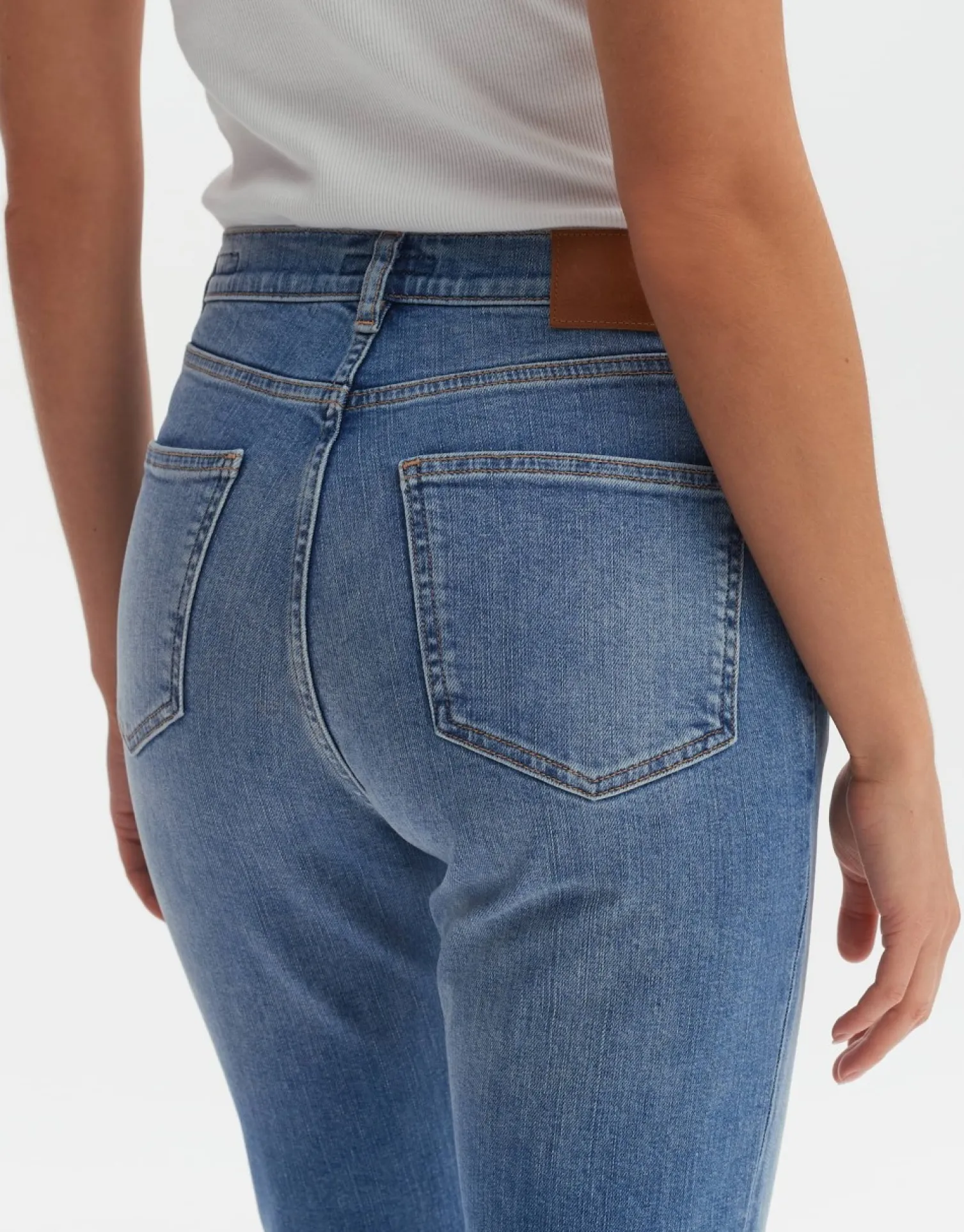 someday Fashion Jeans>Kick Flared Jeans Eboni Sky Blue Washed
