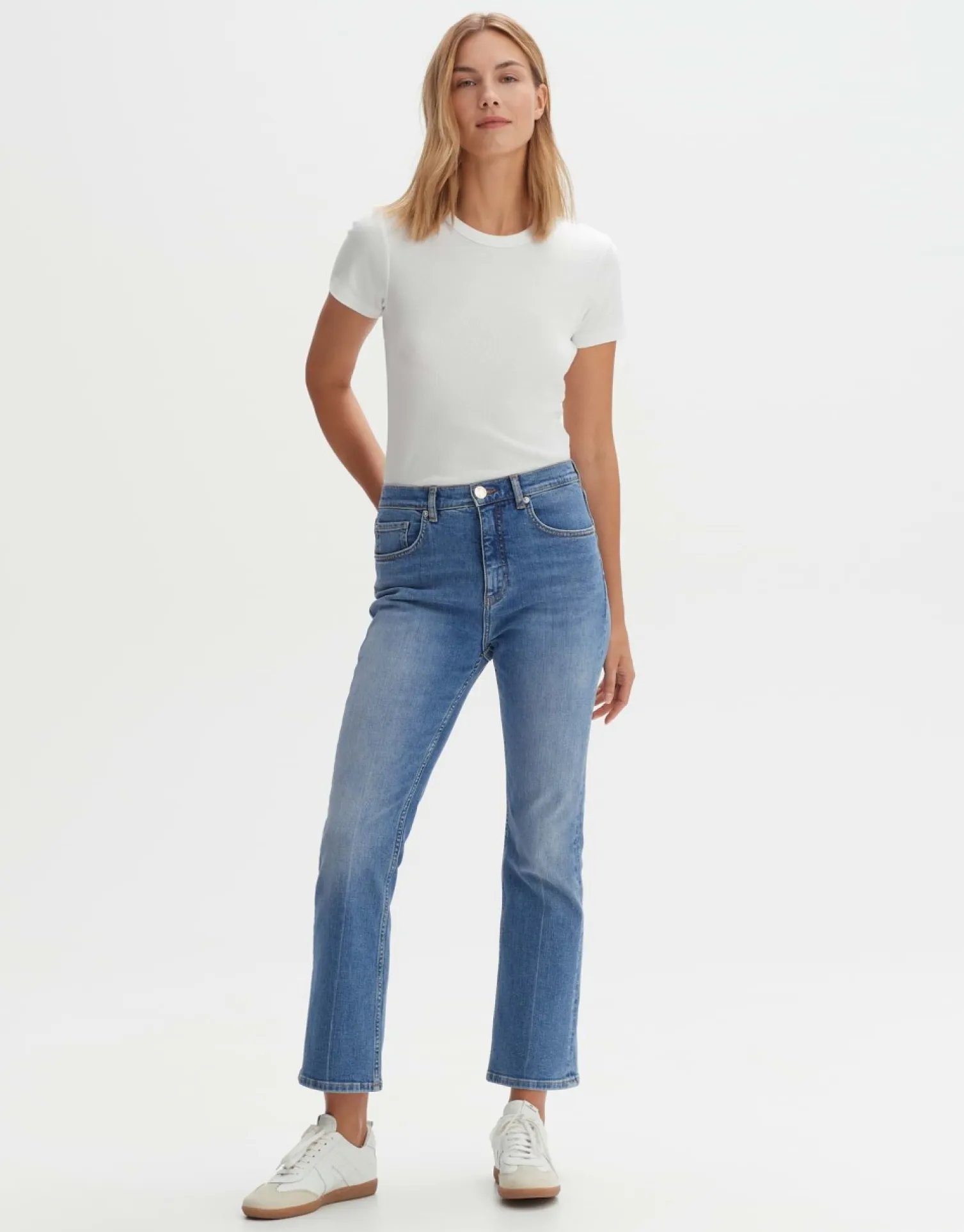 someday Fashion Jeans>Kick Flared Jeans Eboni Sky Blue Washed