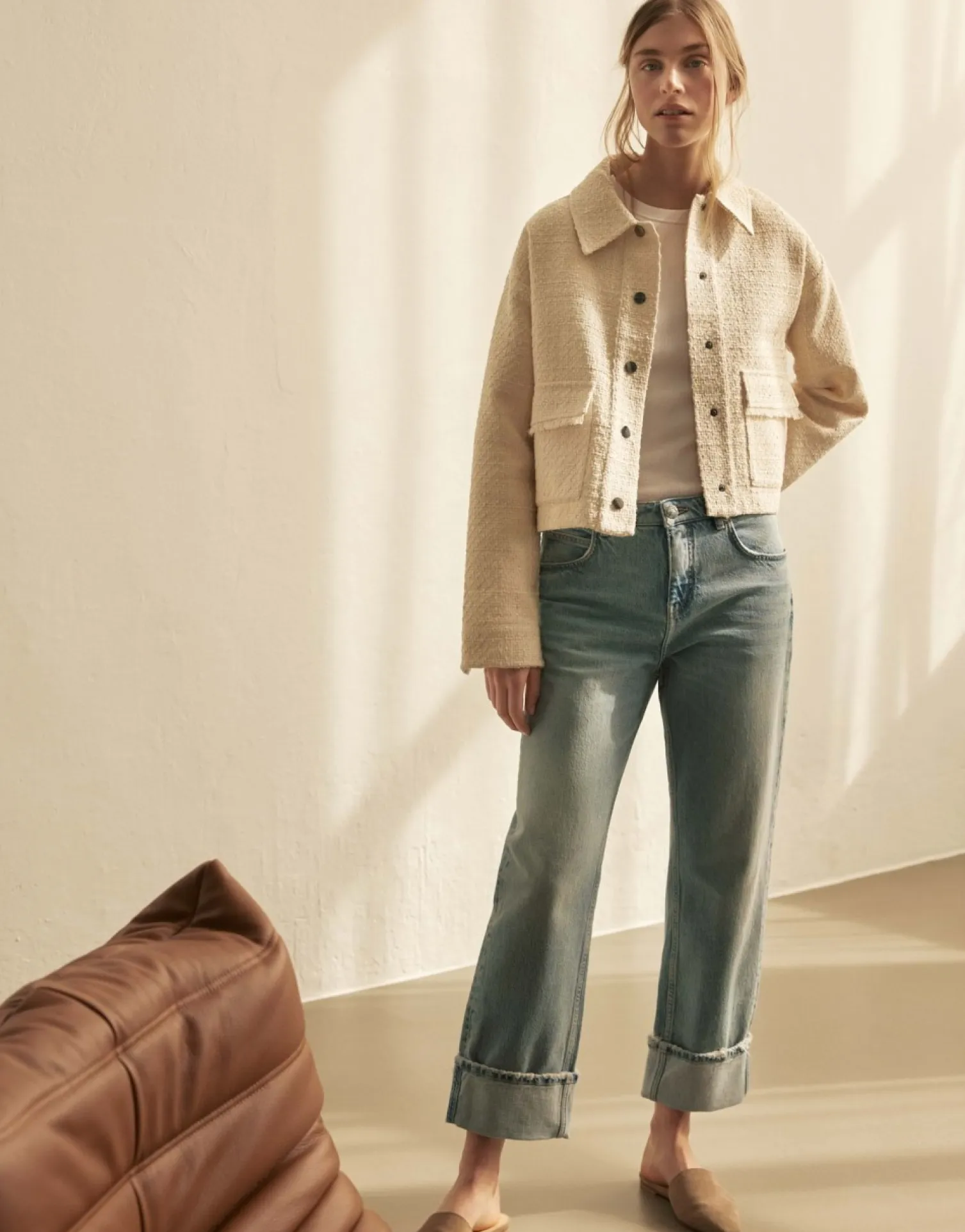 someday Fashion Outdoor>Korte Jas Hayla Natural Glaze