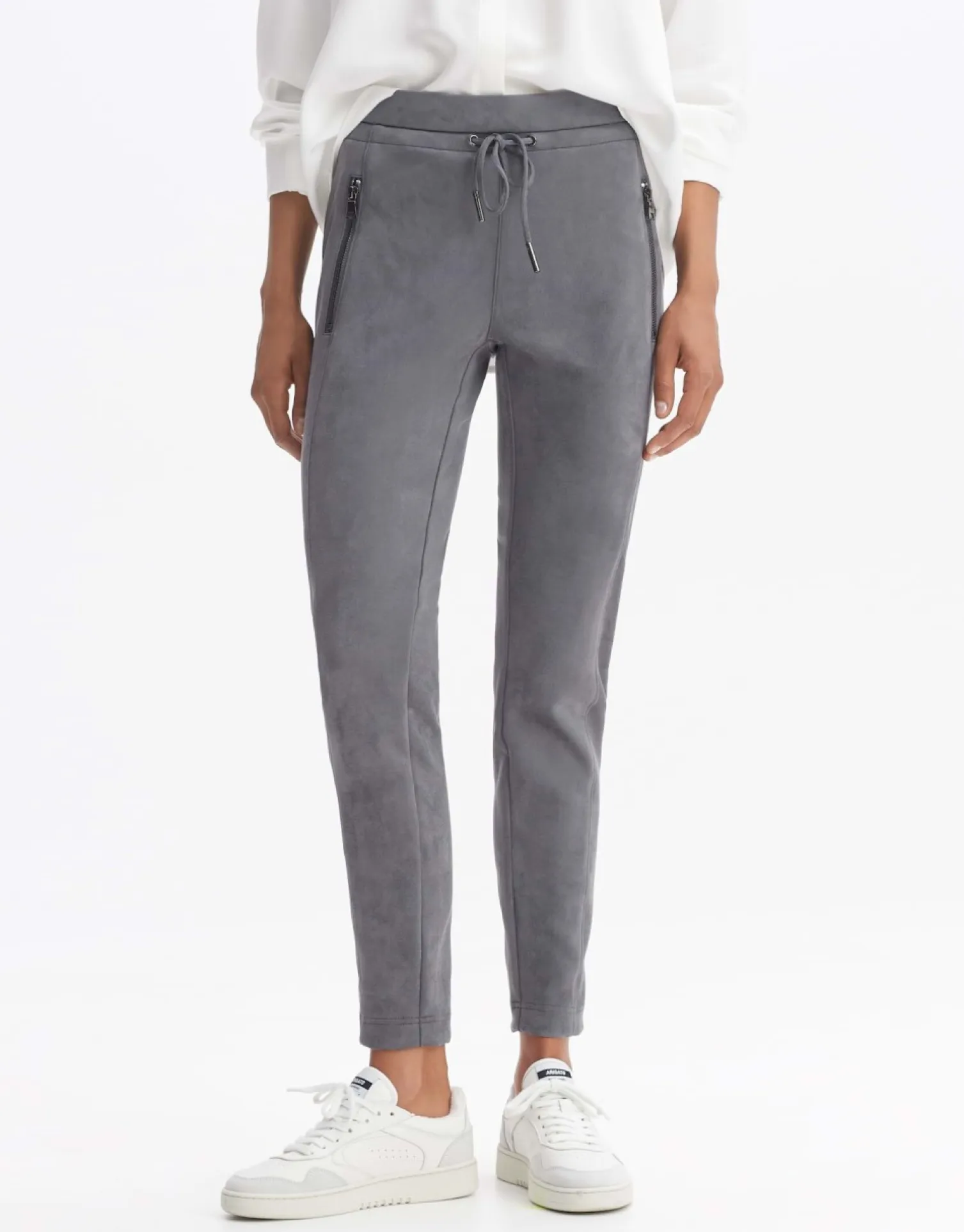someday Fashion Broeken>Kunstleren Broek Elvina Graphite Glaze
