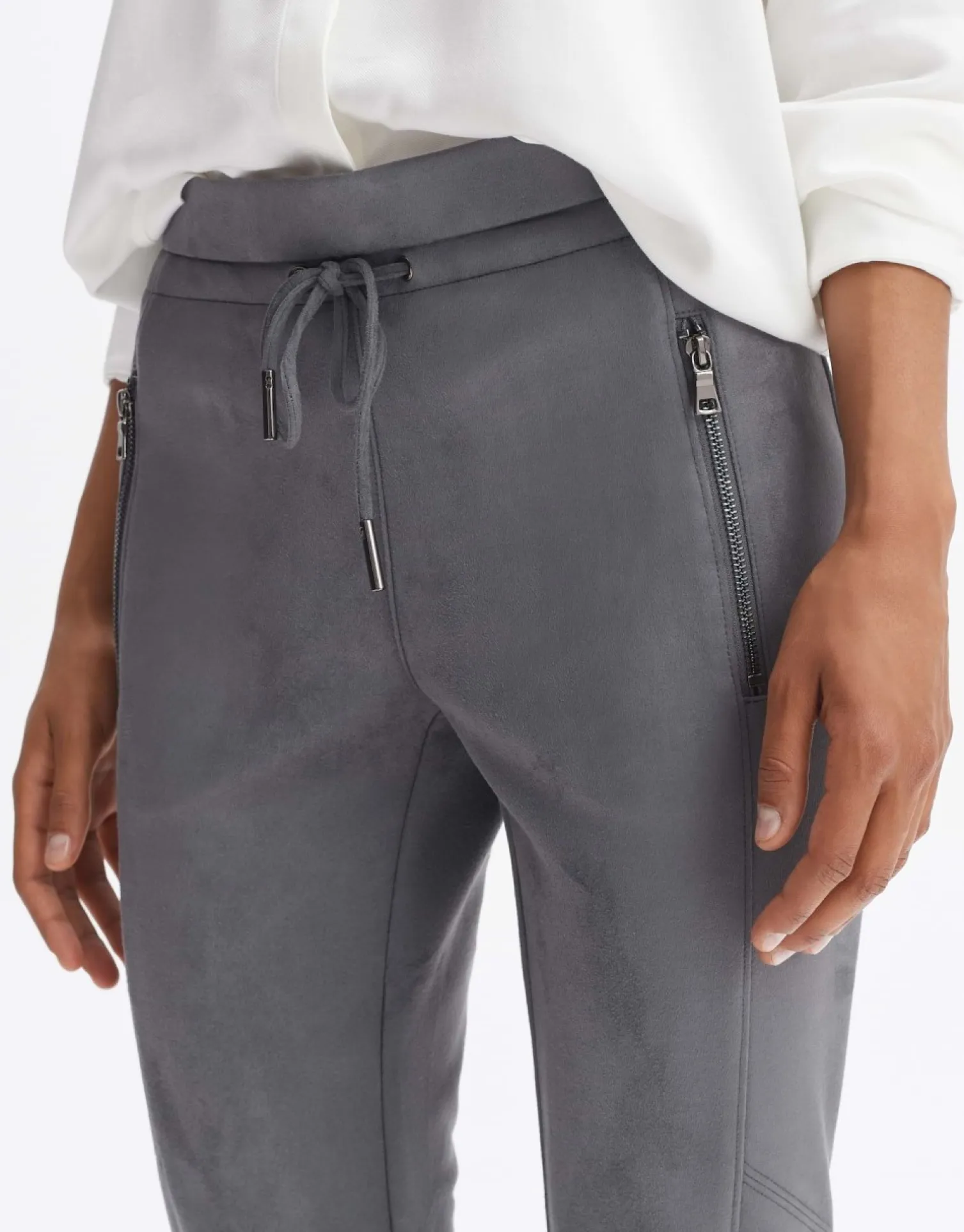 someday Fashion Broeken>Kunstleren Broek Elvina Graphite Glaze