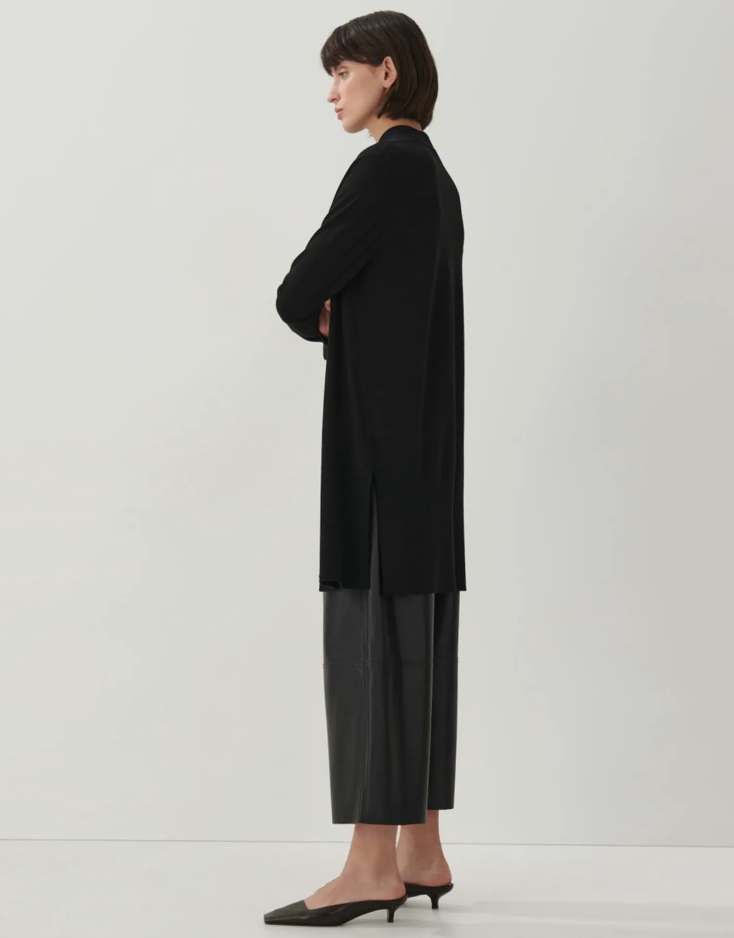 someday Fashion Gebreide Items>Lang Vest Talmara Black