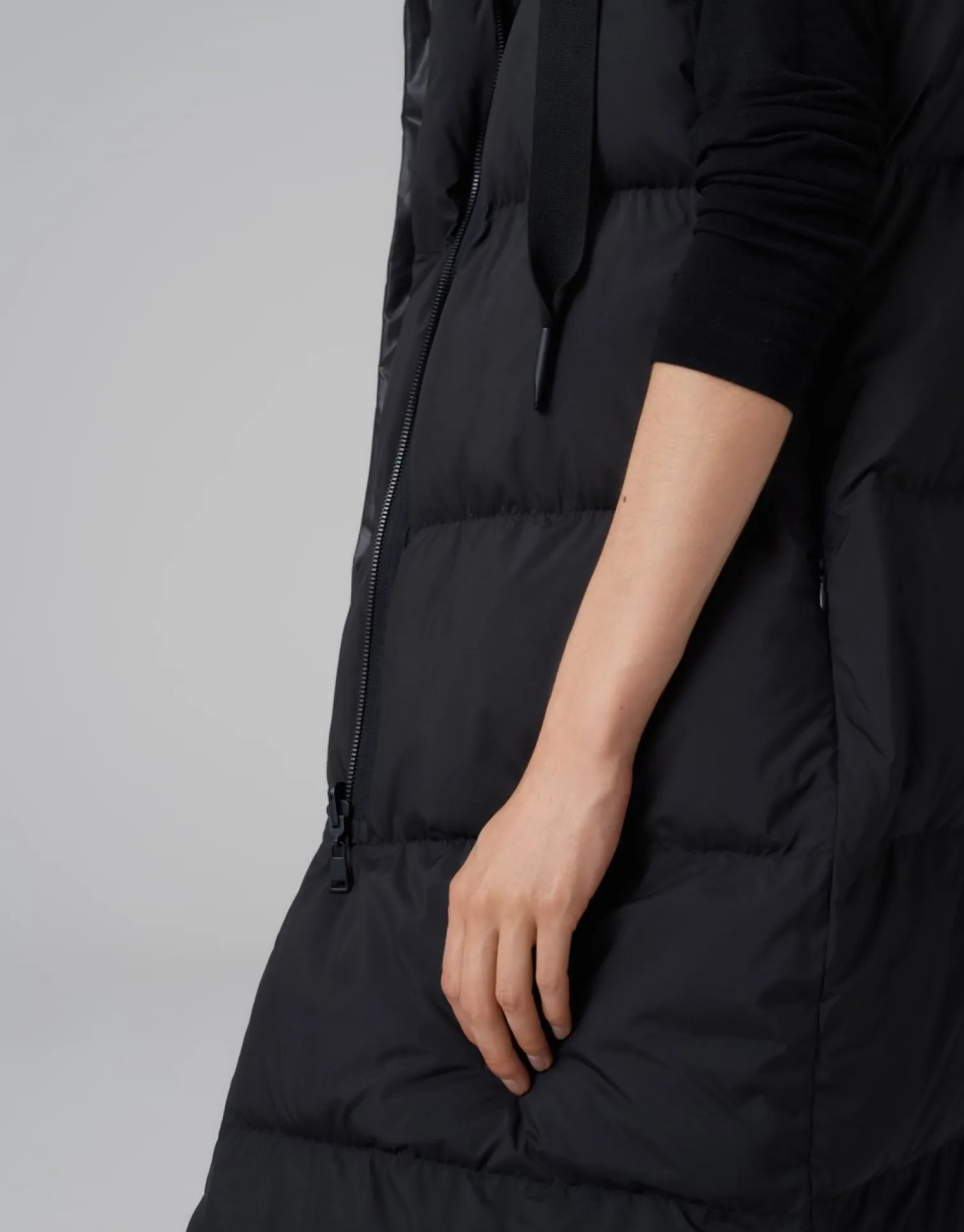 someday Fashion Blazer Vesten>Lange Bodywarmer Vestina Black