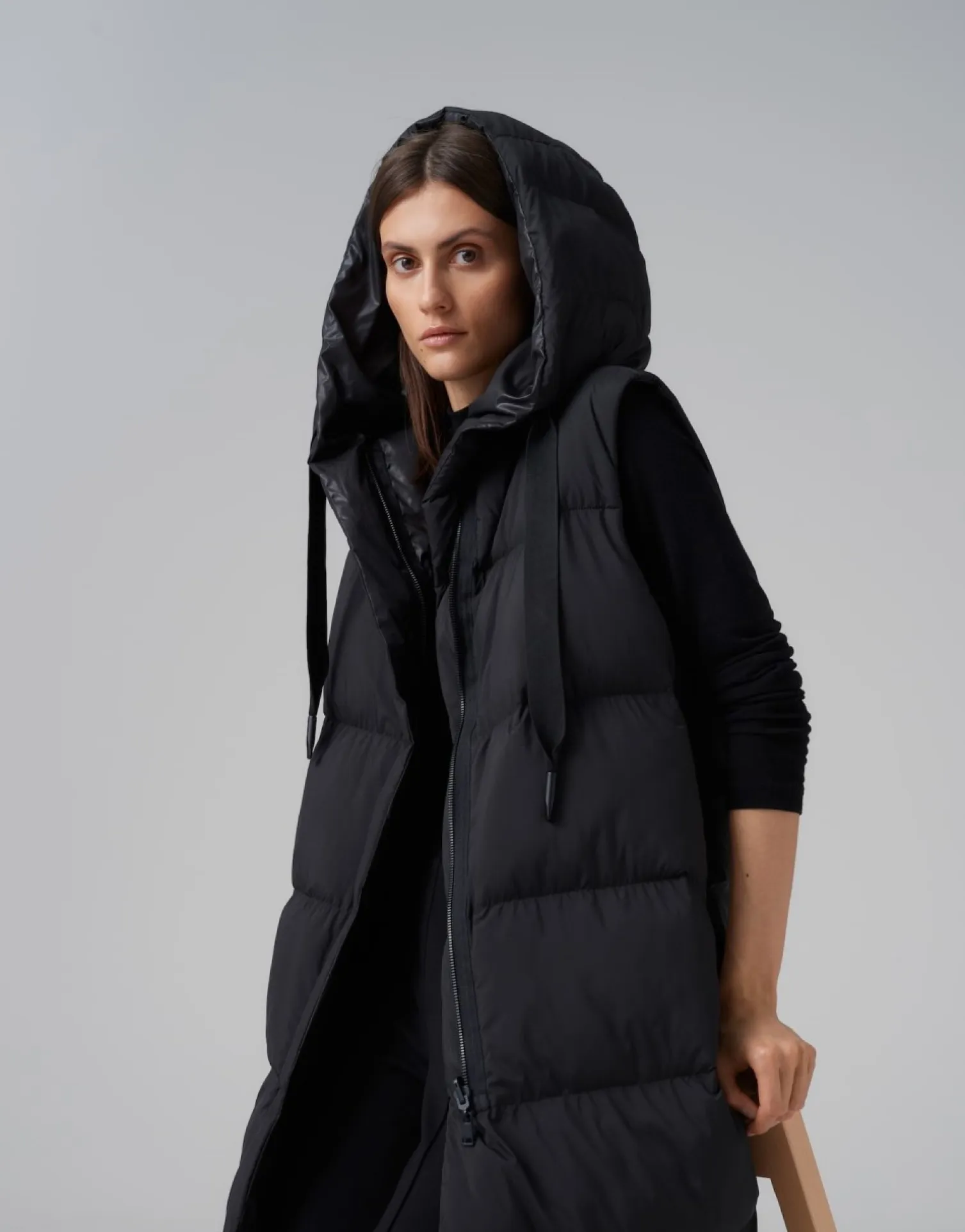 someday Fashion Blazer Vesten>Lange Bodywarmer Vestina Black