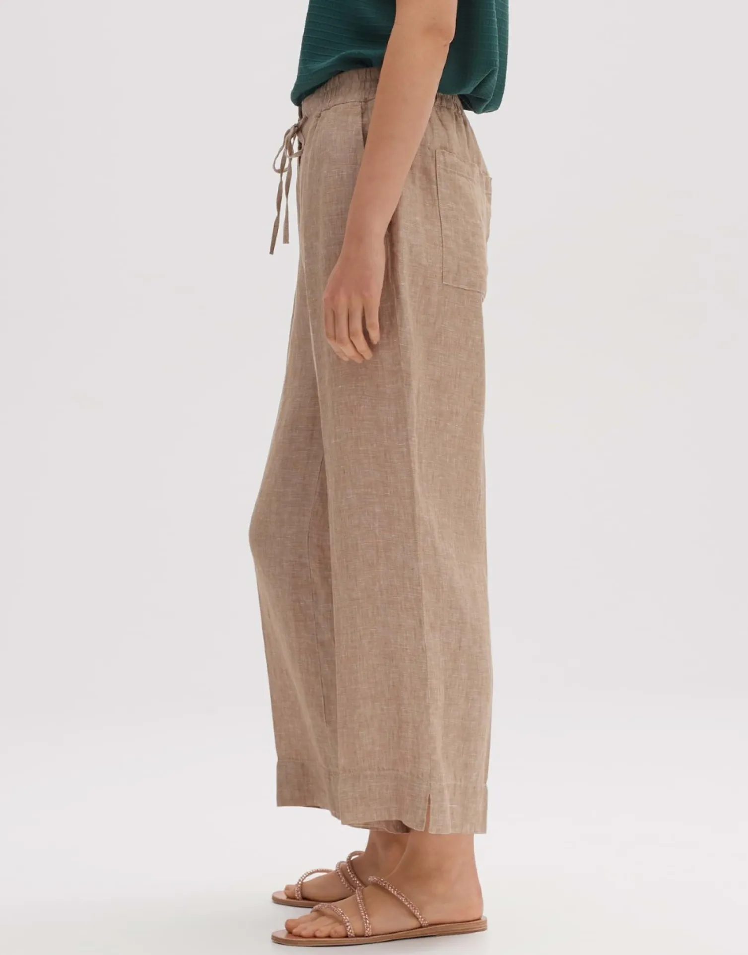 someday Fashion Broeken>Linnen Broek Madeka Natural Glaze