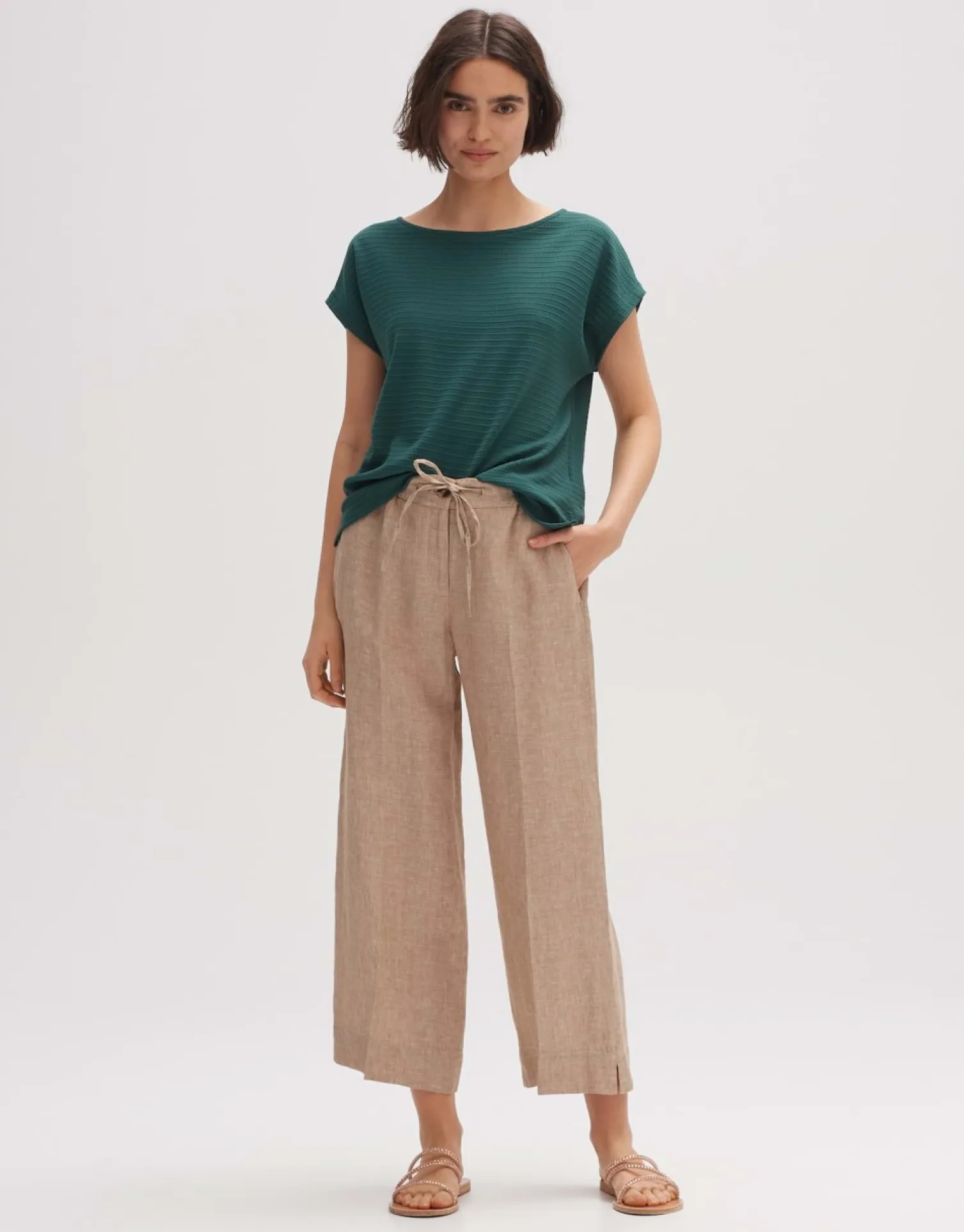 someday Fashion Broeken>Linnen Broek Madeka Natural Glaze