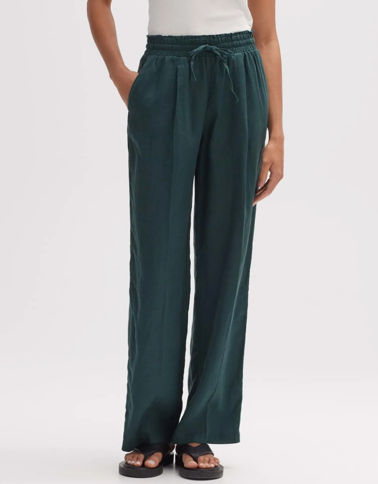 someday Fashion Broeken>Linnen Broek Marou Deep Teal