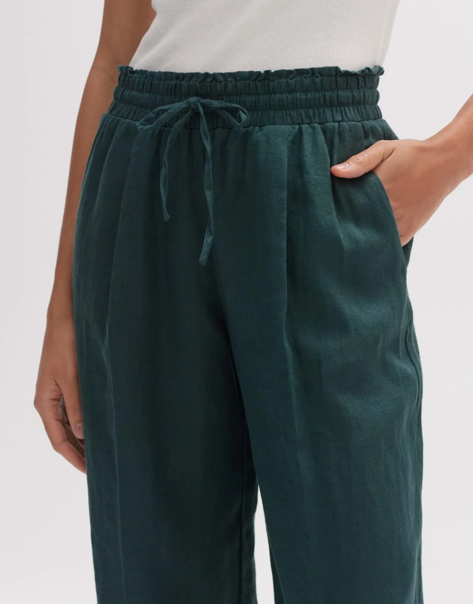 someday Fashion Broeken>Linnen Broek Marou Deep Teal