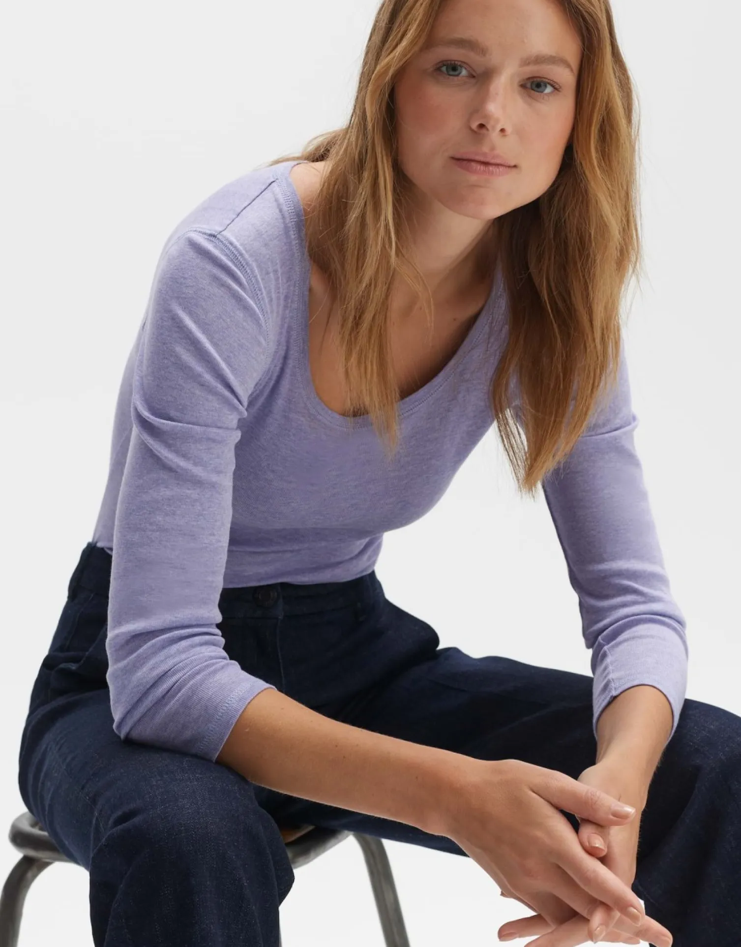 someday Fashion Shirts>Longsleeve Sorana Soft Viola