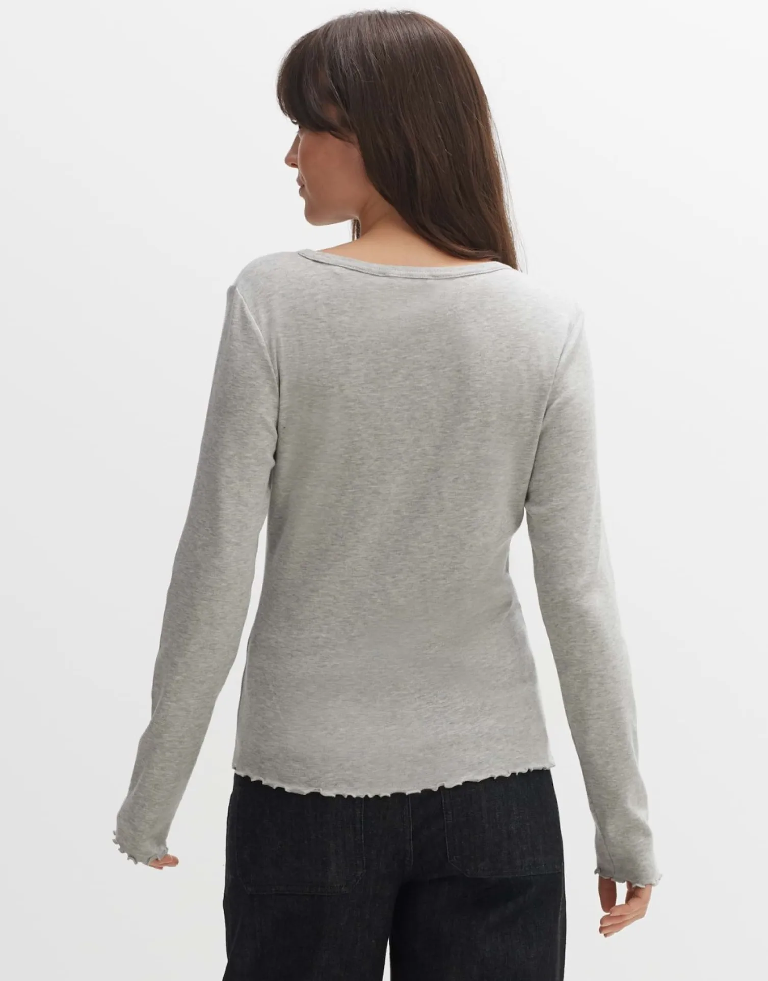 someday Fashion Shirts>Longsleeve Surbel Hazy Fog Melange