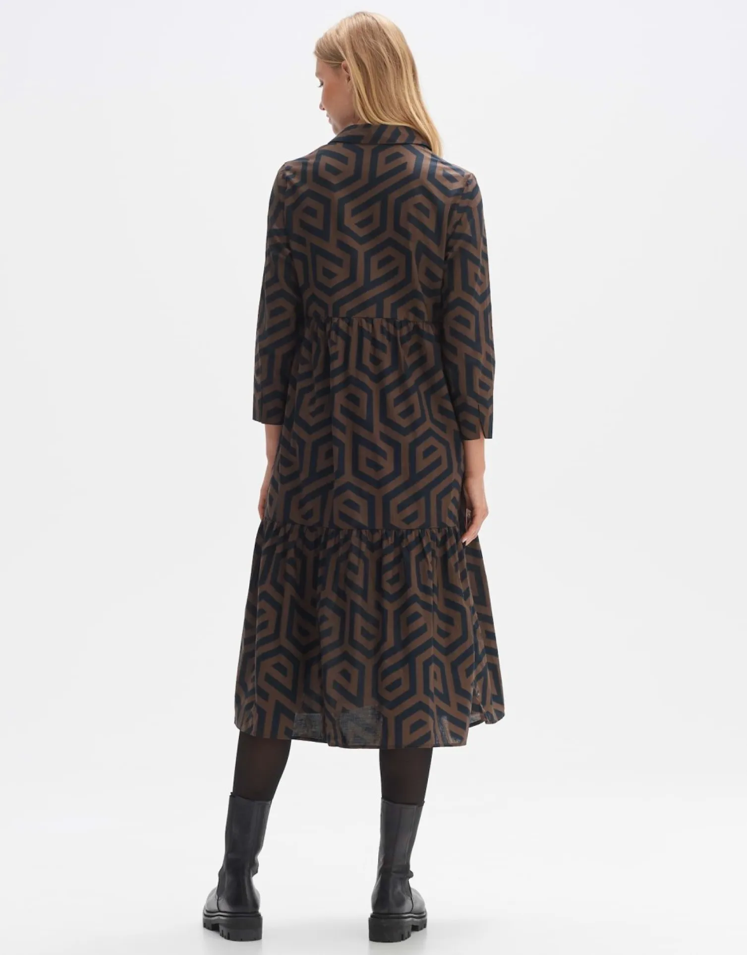 someday Fashion Jurken Rokken>Midi Jurk Werano Sandalwood