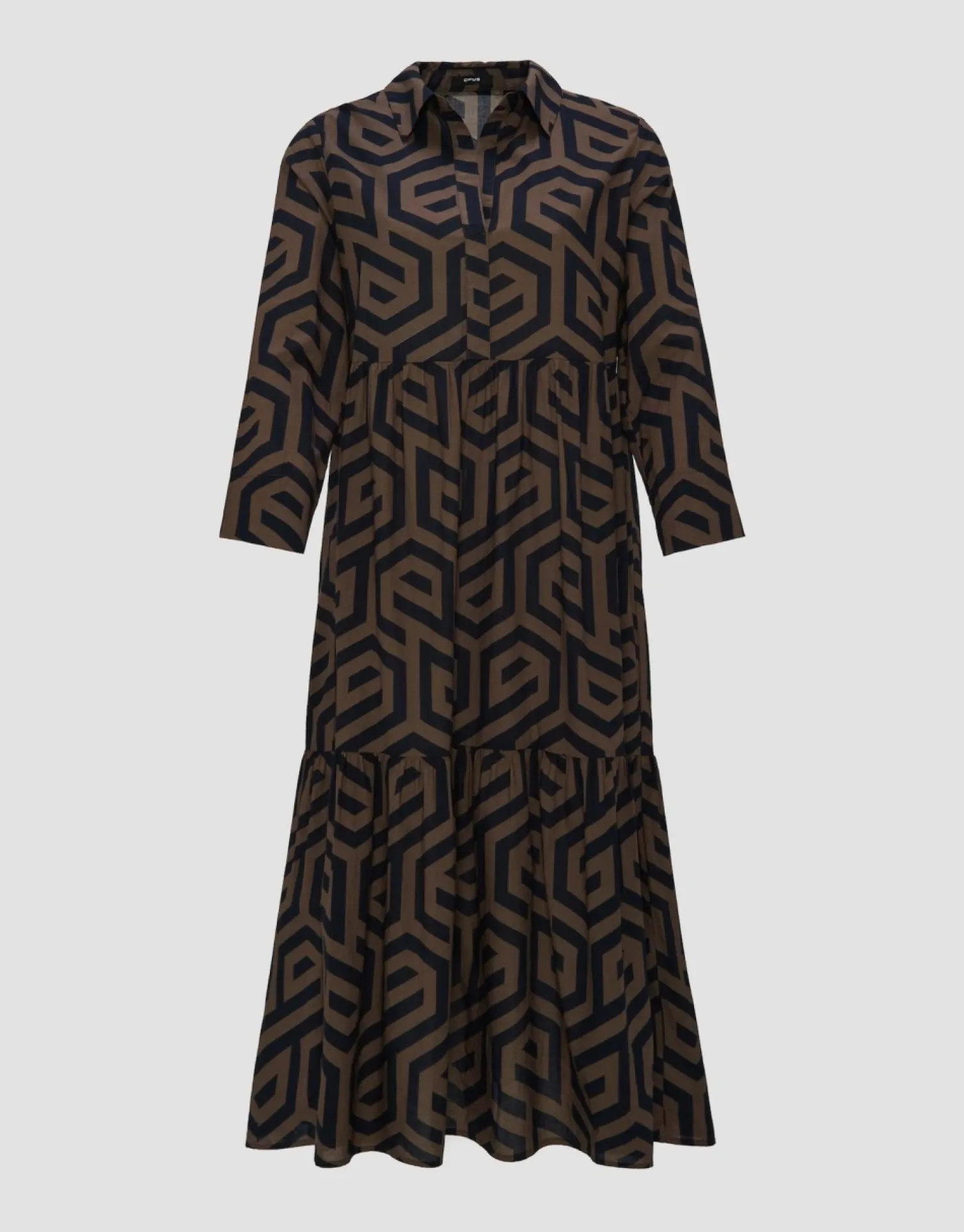 someday Fashion Jurken Rokken>Midi Jurk Werano Sandalwood