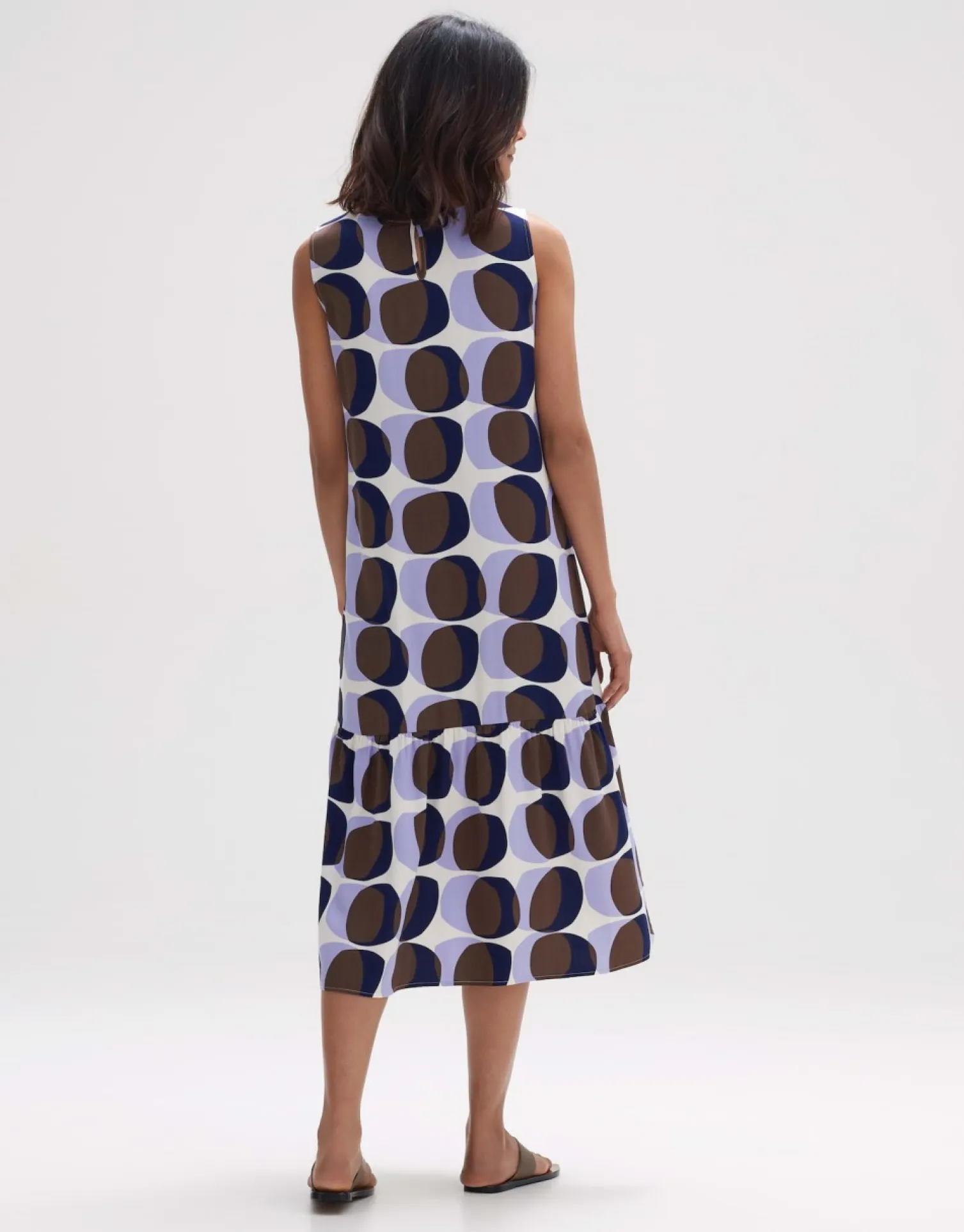 someday Fashion Jurken Rokken>Midi Jurk Wicy Witty Sandalwood