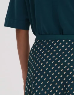 someday Fashion Jurken Rokken>Midi Rok Raimona Deep Teal