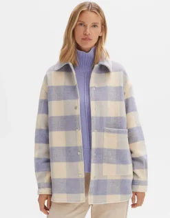 someday Fashion Blazer Vesten>Overhemd Julola Check Soft Viola