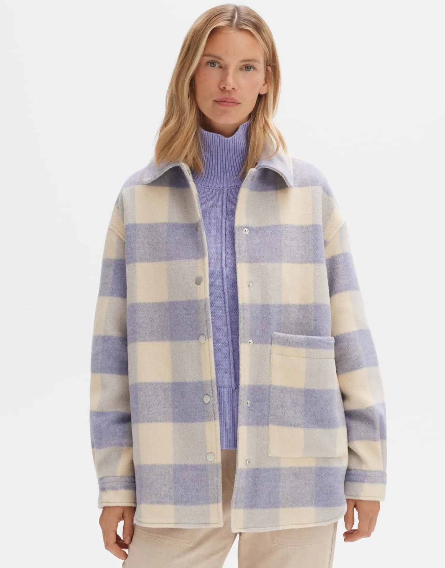 someday Fashion Blazer Vesten>Overhemd Julola Check Soft Viola