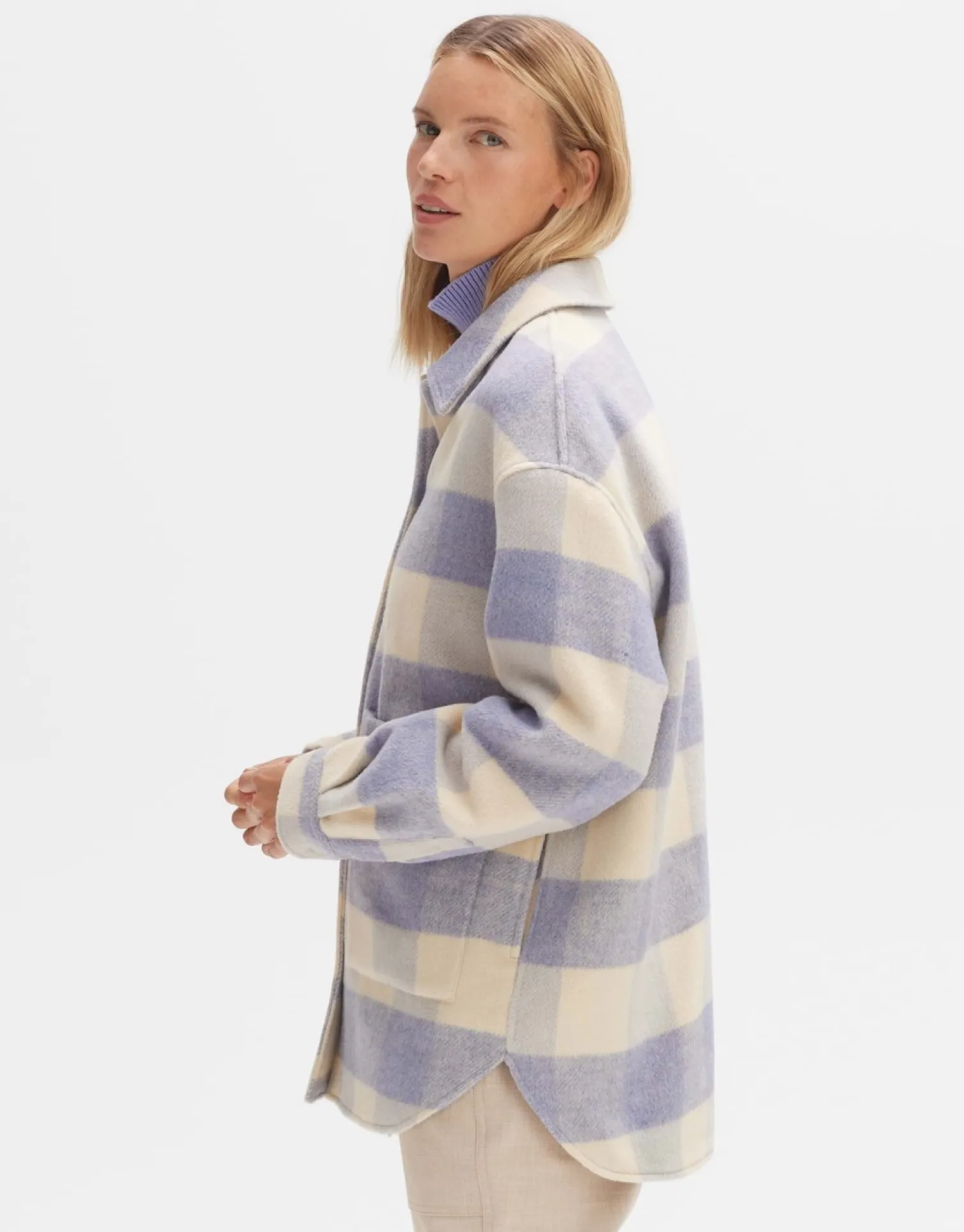 someday Fashion Blazer Vesten>Overhemd Julola Check Soft Viola