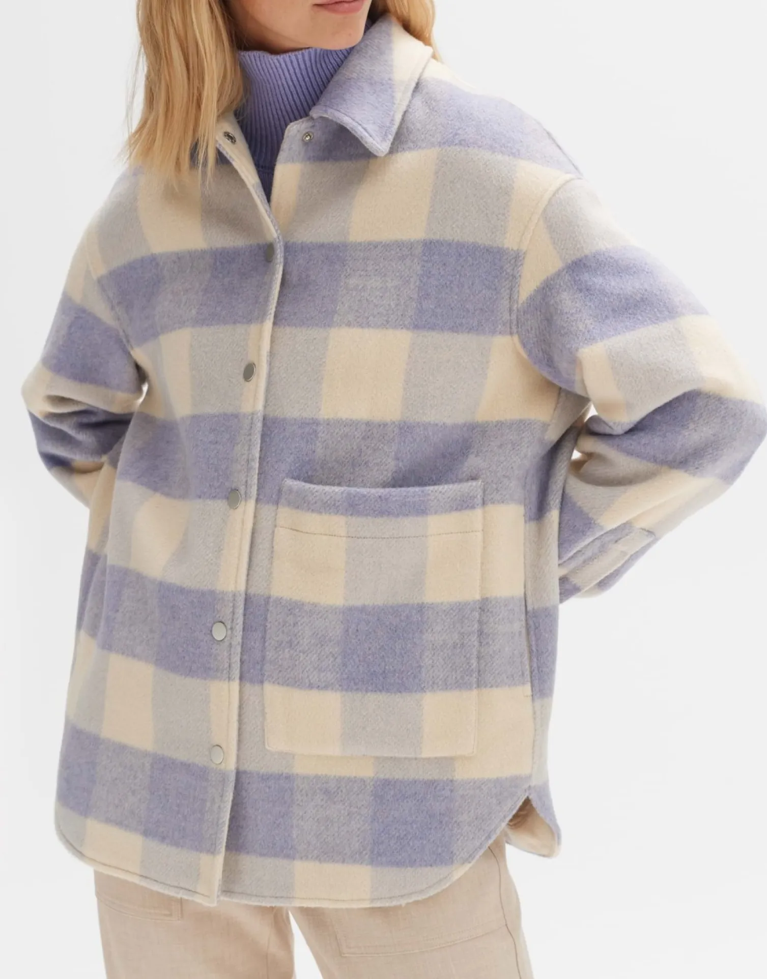 someday Fashion Blazer Vesten>Overhemd Julola Check Soft Viola