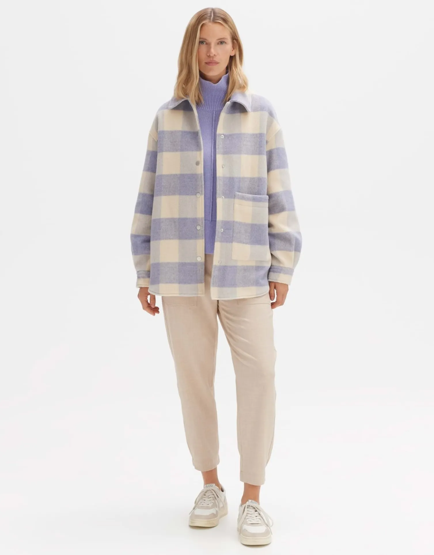 someday Fashion Blazer Vesten>Overhemd Julola Check Soft Viola