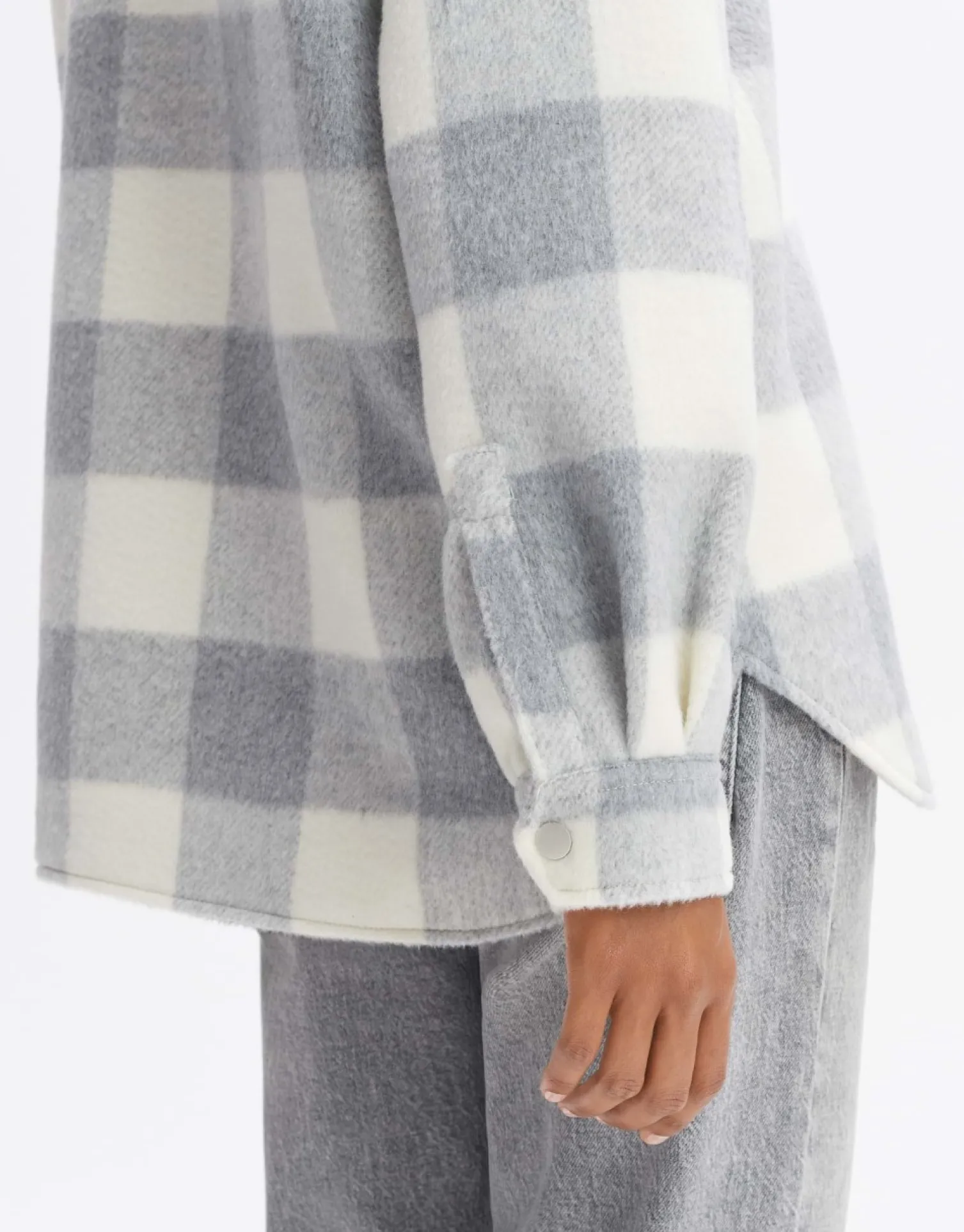 someday Fashion Blazer Vesten>Overhemd Julola Check Hazy Fog Melange
