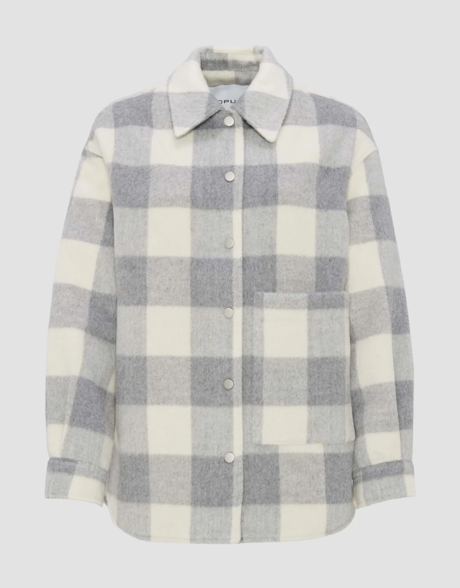 someday Fashion Blazer Vesten>Overhemd Julola Check Hazy Fog Melange