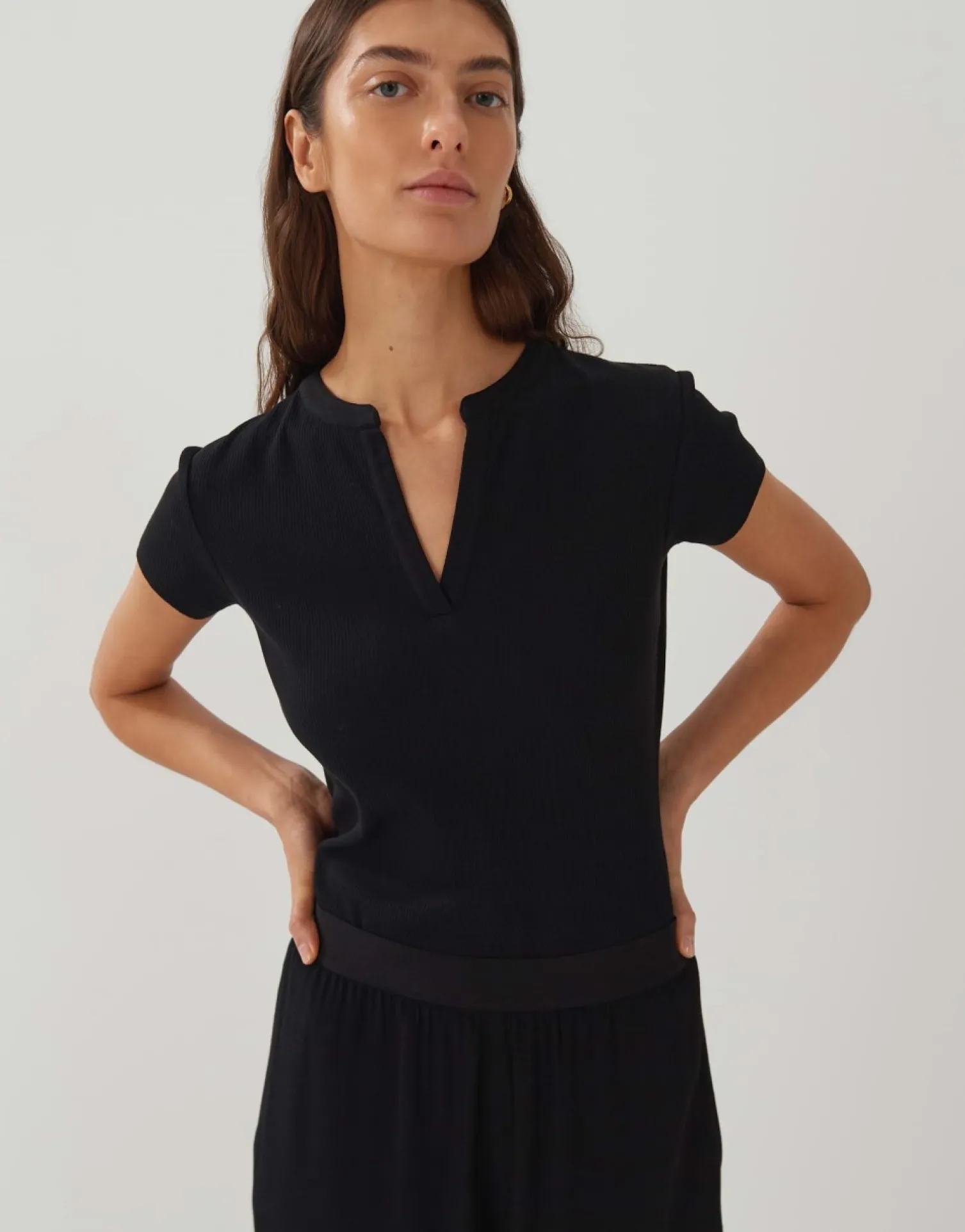 someday Fashion Shirts>Overhemd Kleoh Detail Black