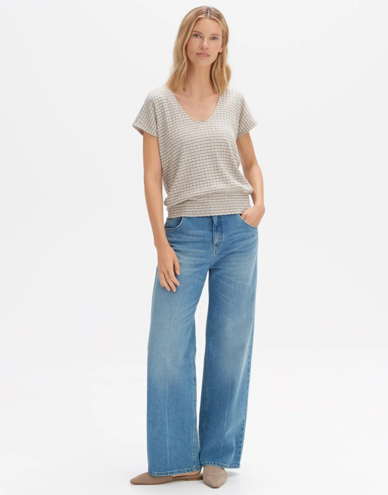 someday Fashion Shirts>Overhemd Simurali Natural Glaze