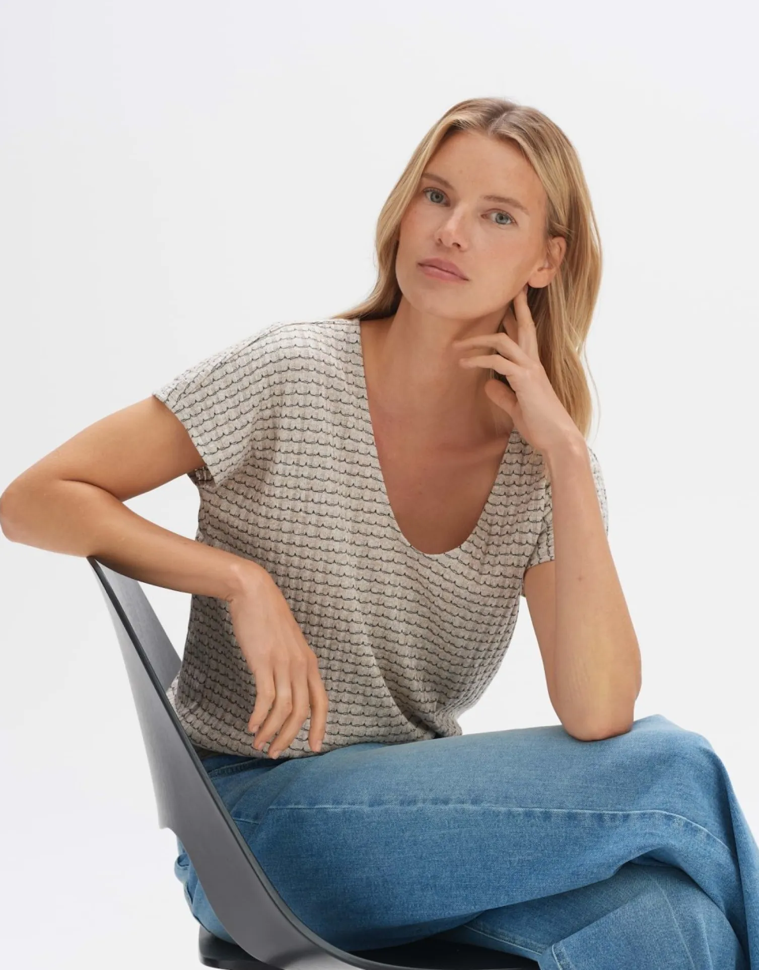 someday Fashion Shirts>Overhemd Simurali Natural Glaze