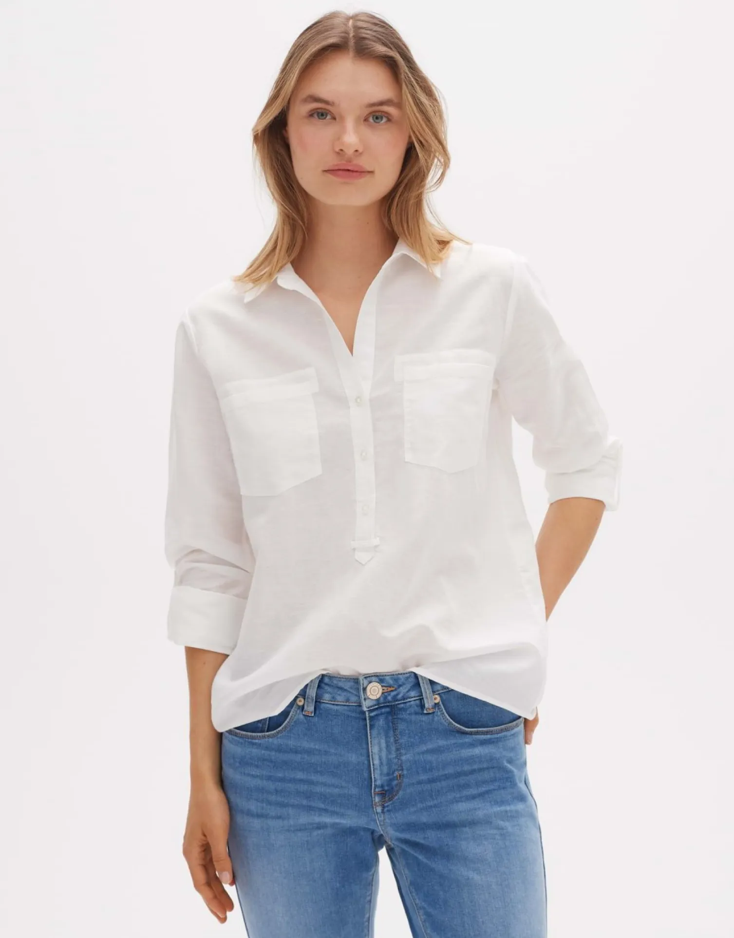 someday Fashion Blouses>Overhemdblouse Fredda White