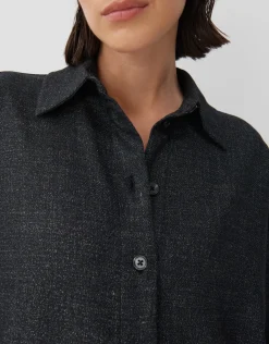 someday Fashion Jurken Rokken>Overhemdjurk Quarolin Texture Black