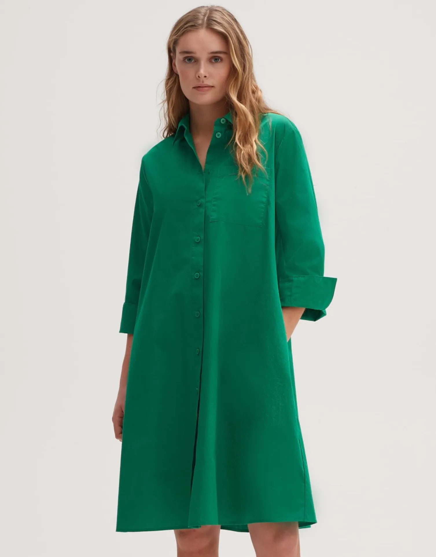 someday Fashion Jurken Rokken>Overhemdjurk Wempa Tulip Green