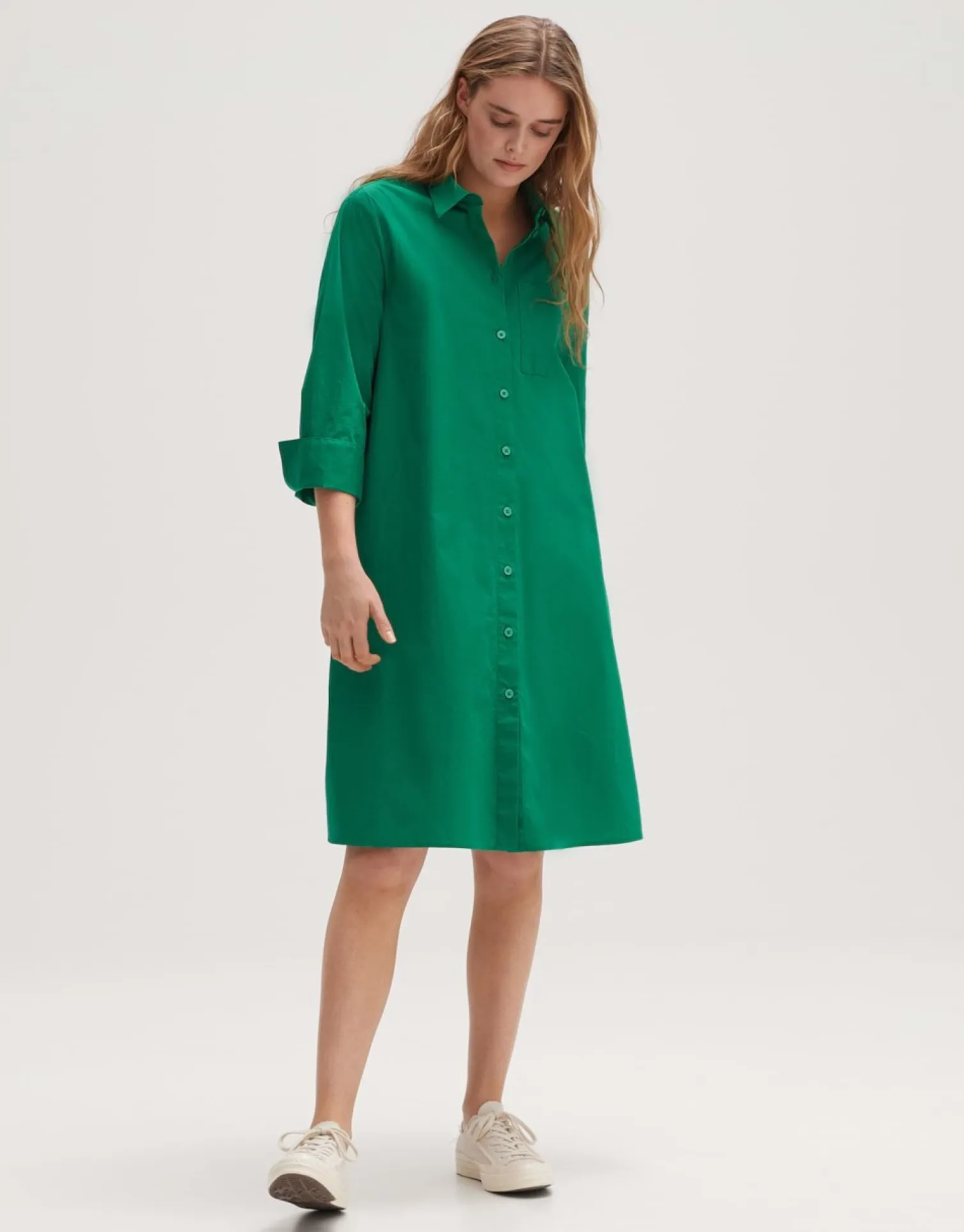 someday Fashion Jurken Rokken>Overhemdjurk Wempa Tulip Green