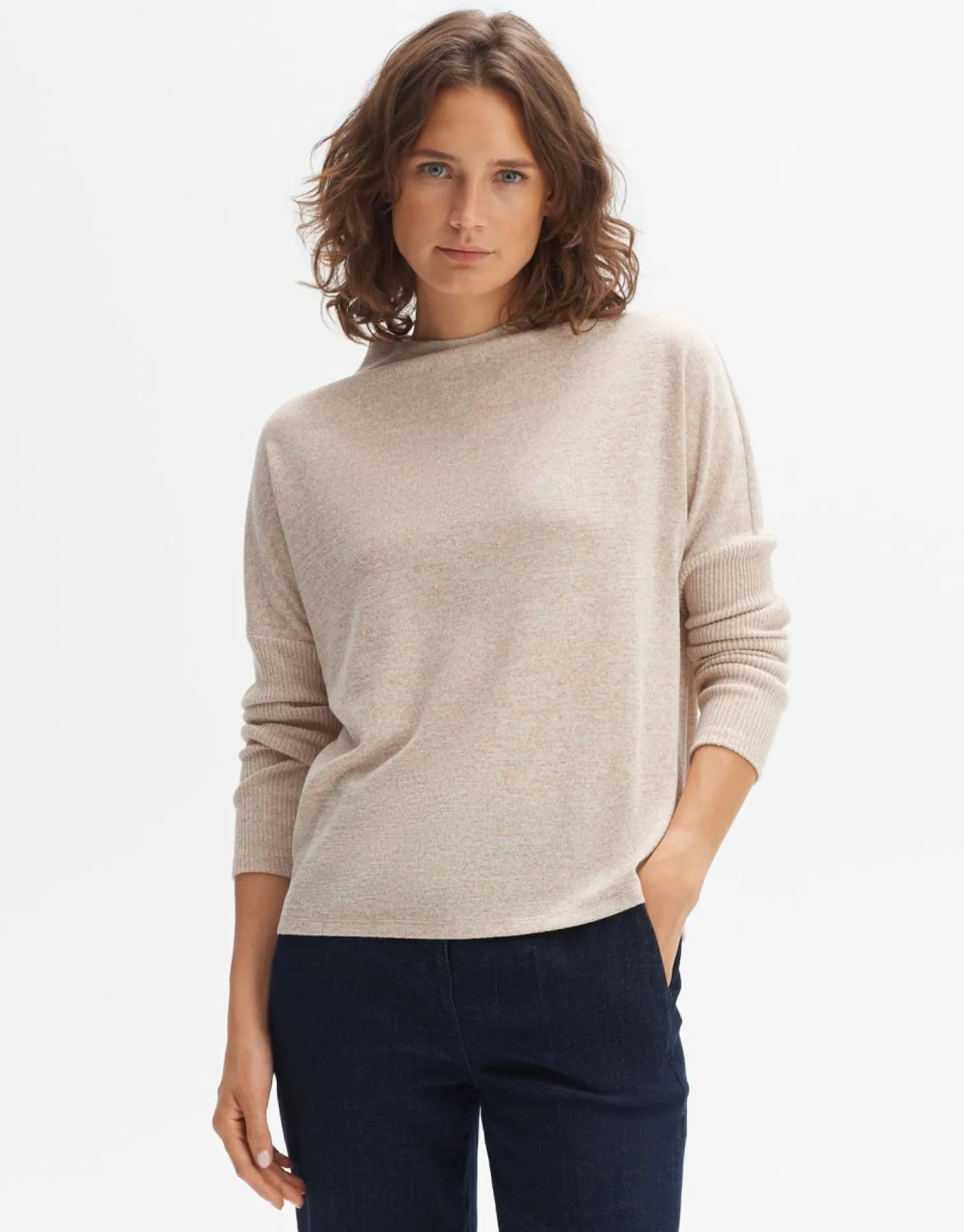 someday Fashion Shirts>Oversized Shirt Shamina Soft Nutmeg