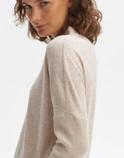 someday Fashion Shirts>Oversized Shirt Shamina Soft Nutmeg