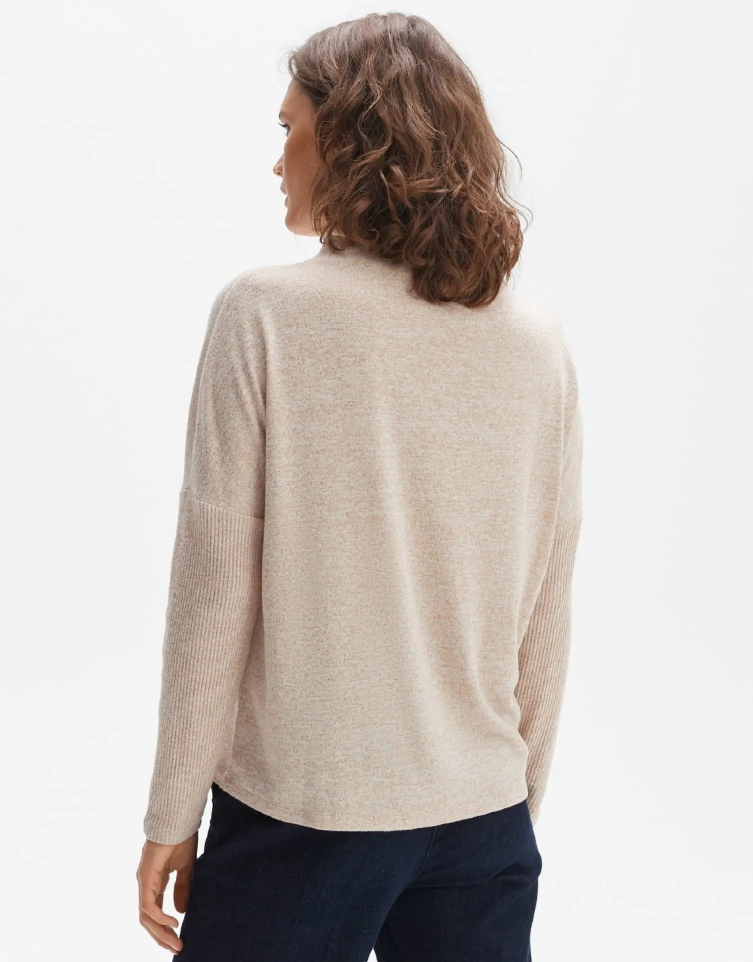 someday Fashion Shirts>Oversized Shirt Shamina Soft Nutmeg